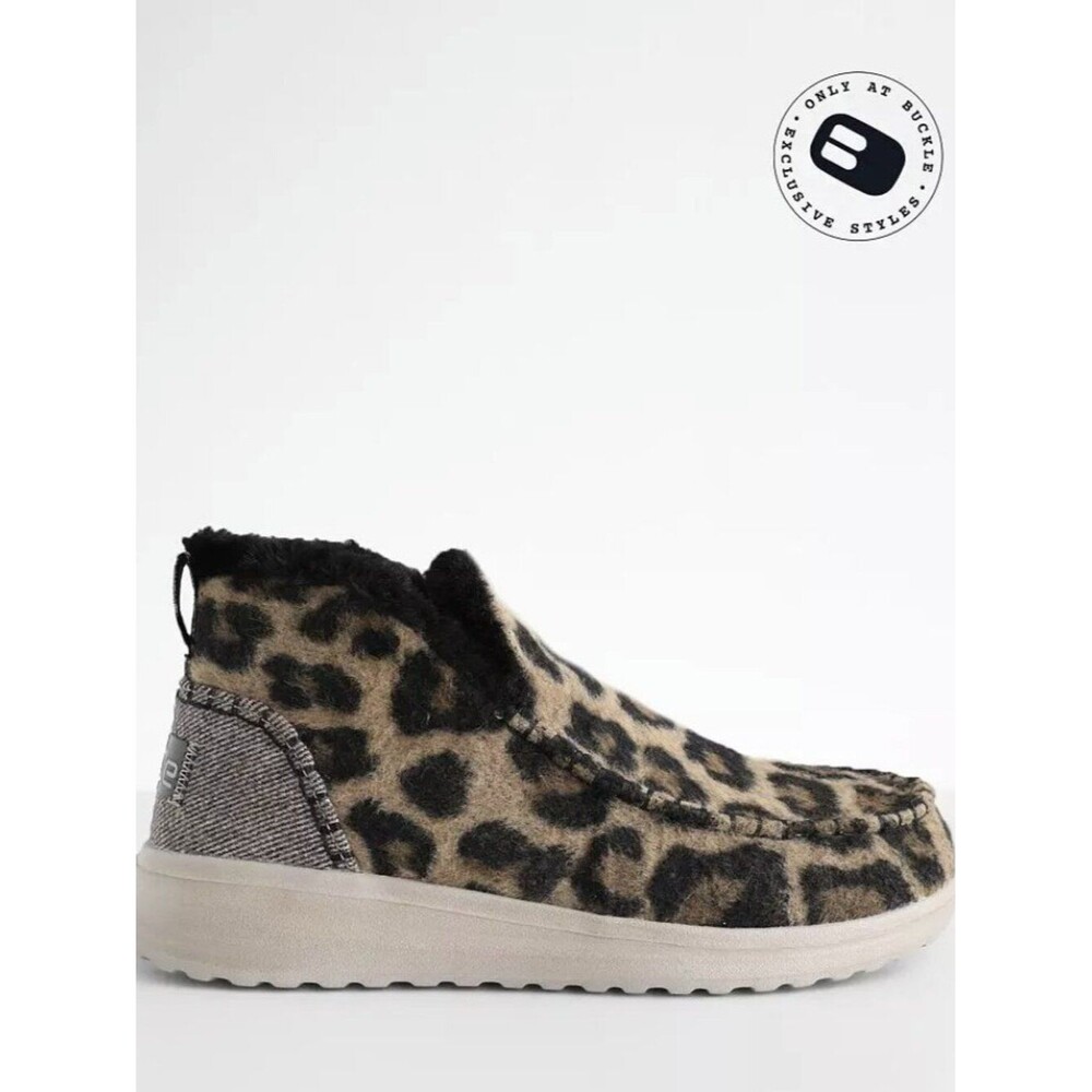 HEYDUDE Denny Leopard Boot Size 9